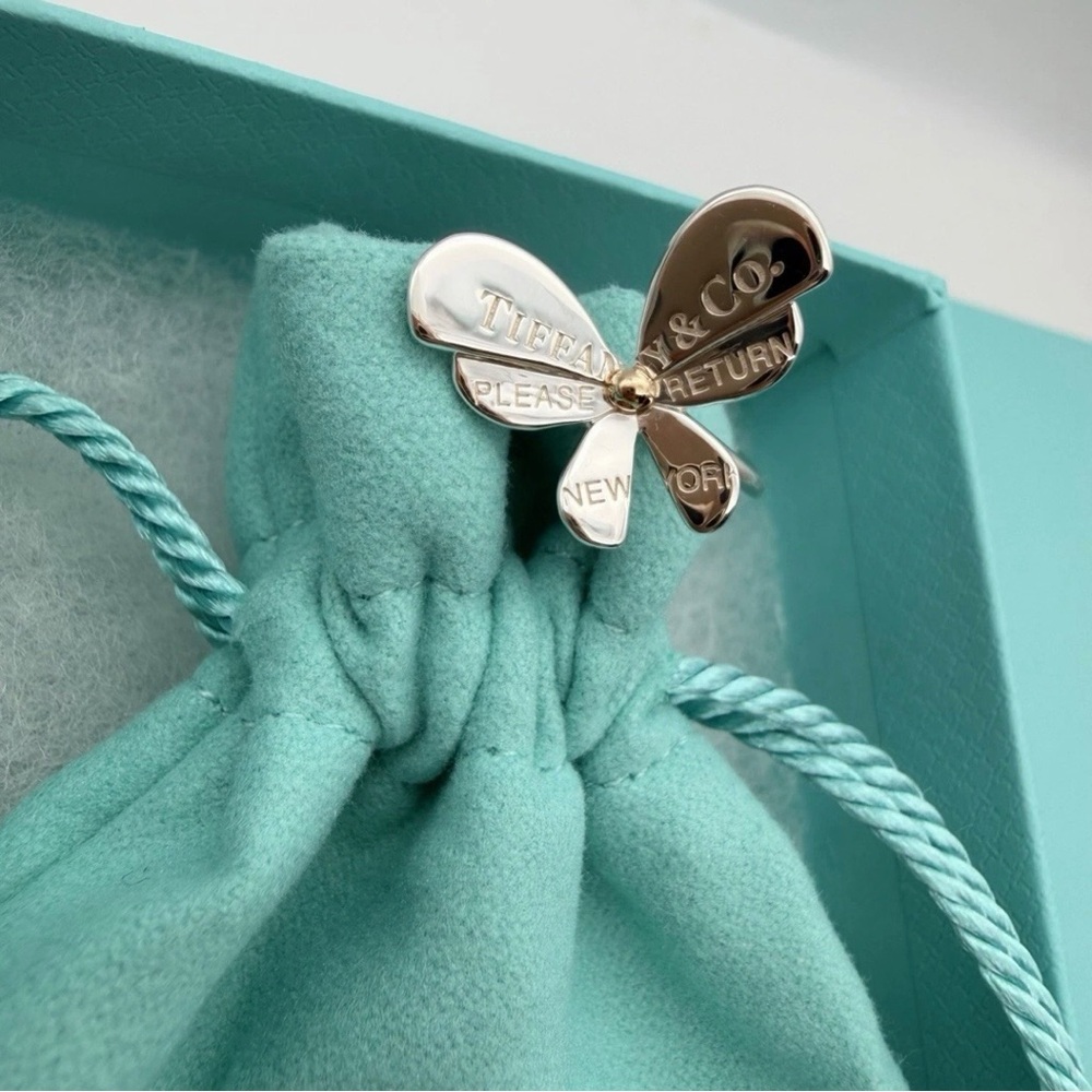 Tiffany & Co new size 8 love bug collection butterfly ring
